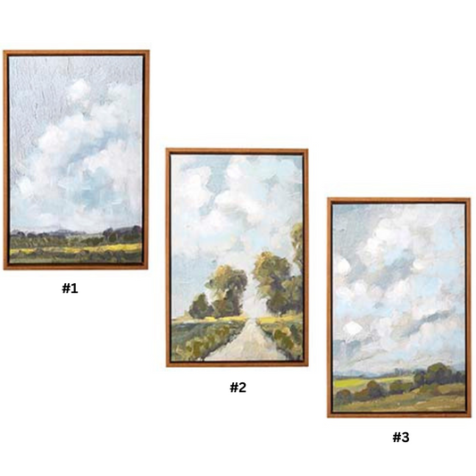 17.75" Landscape Canvas Framed Art