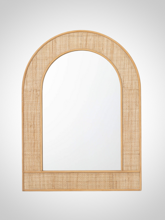 Rattan Arched Mirror