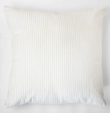 Grey & White Striped Pillow