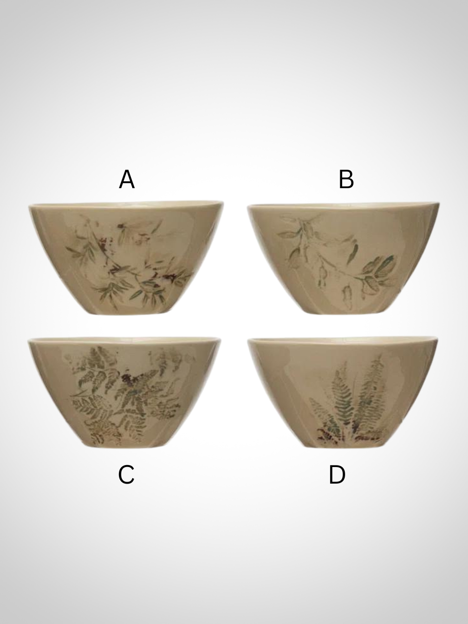 Floral Stoneware Bowl