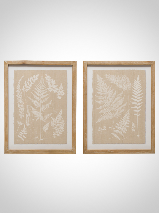 Framed Fern Fronds Wall Decor