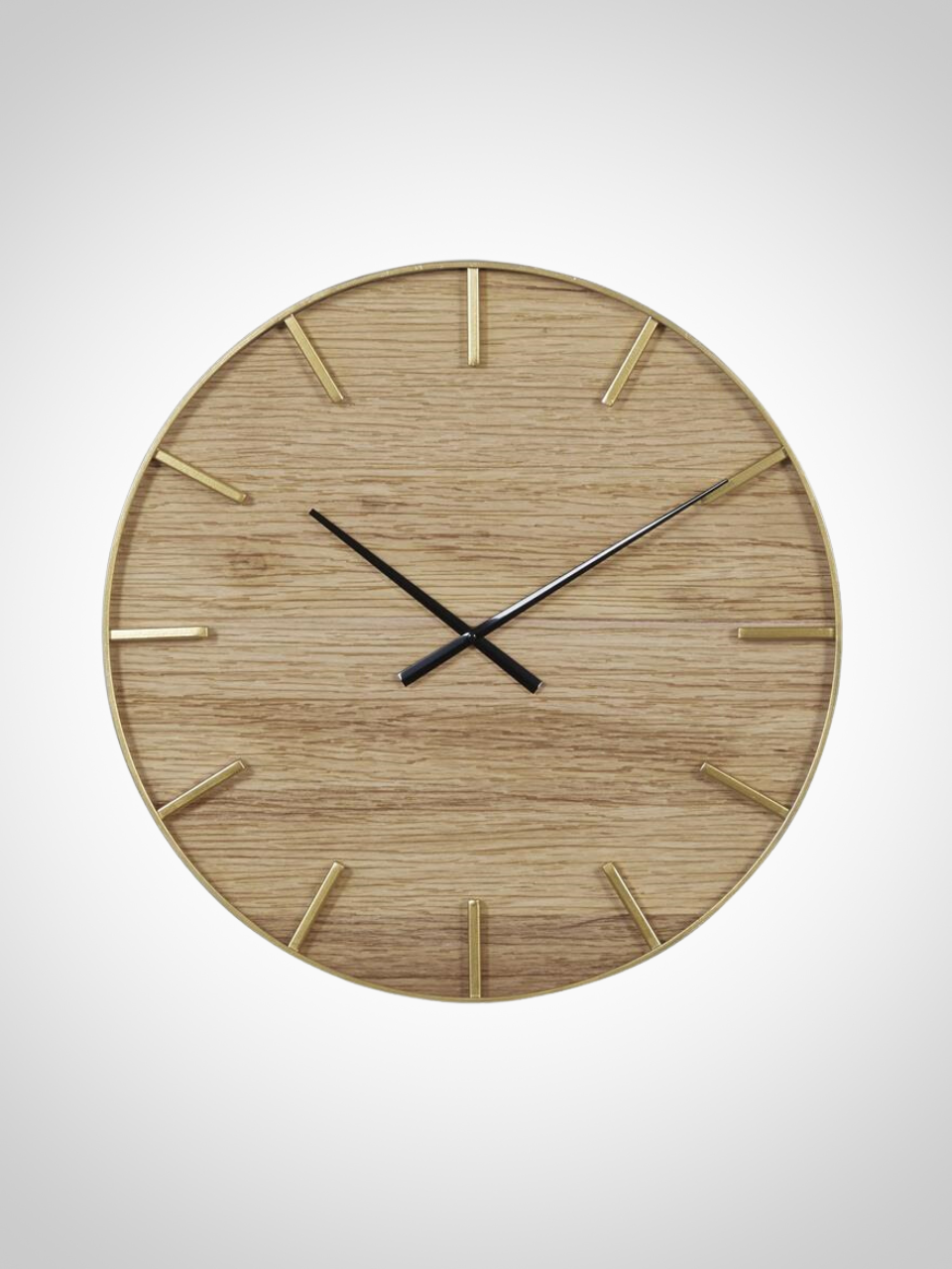 Wood & Gold Clock