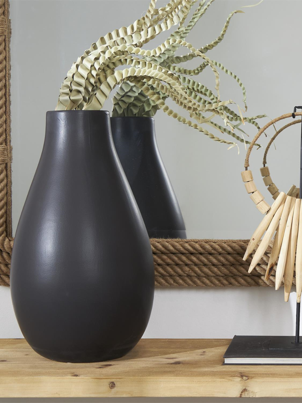 Tall Black Vase