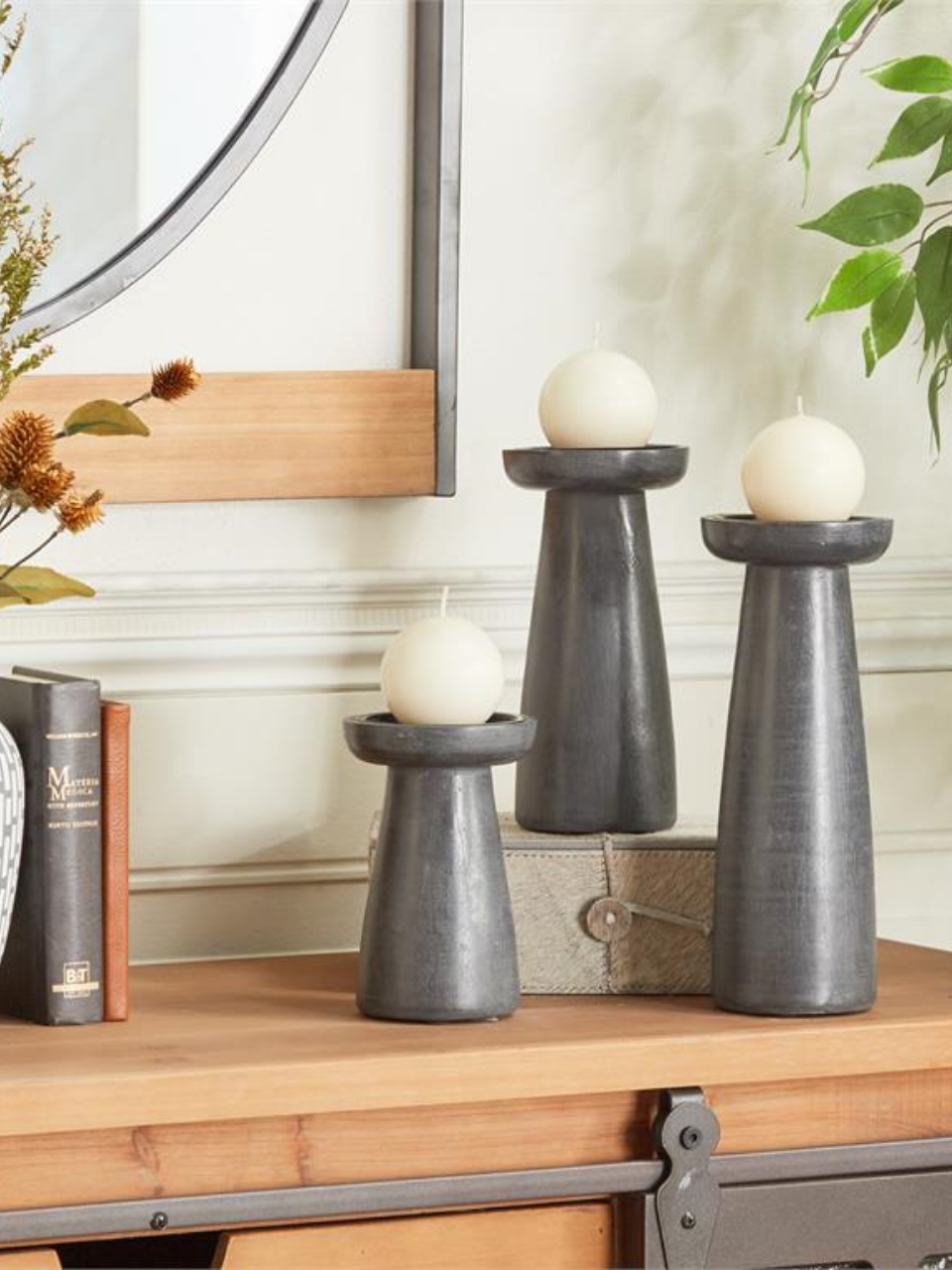 Charcoal Candle Holders