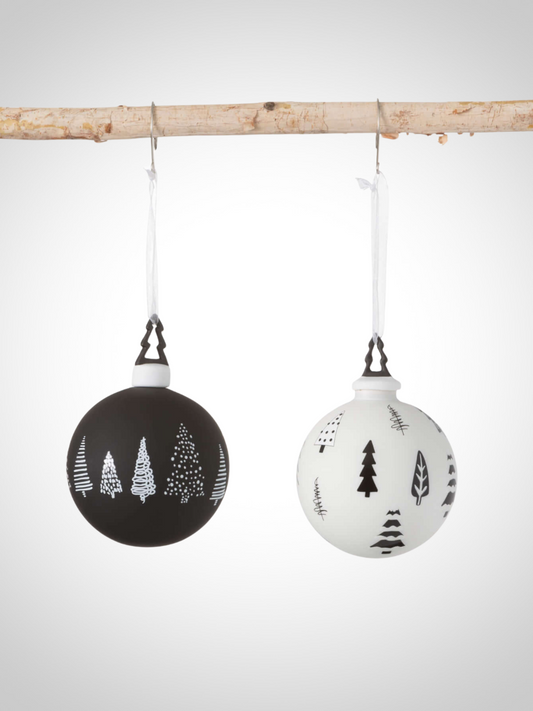 B&W Tree Ornament