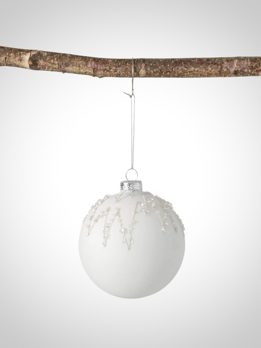 Frosted White Ornament