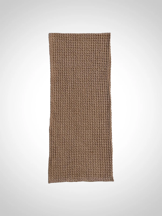 Brown Waffle Weave Table Runner