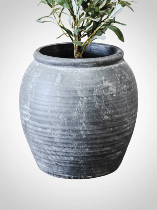 Black Lined Planter