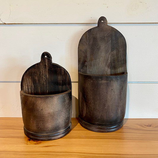 Wall Half Wood Pot