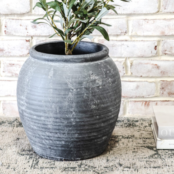 Black Lined Planter