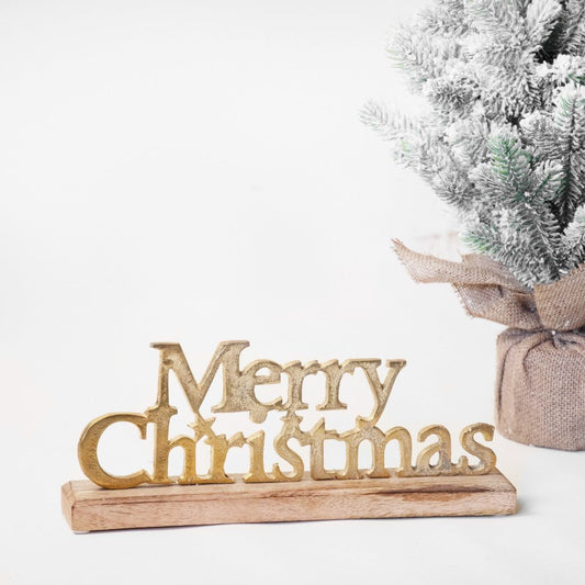 Gold Merry Christmas Sign