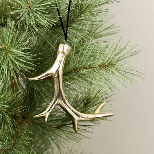 Gold Antler Ornament