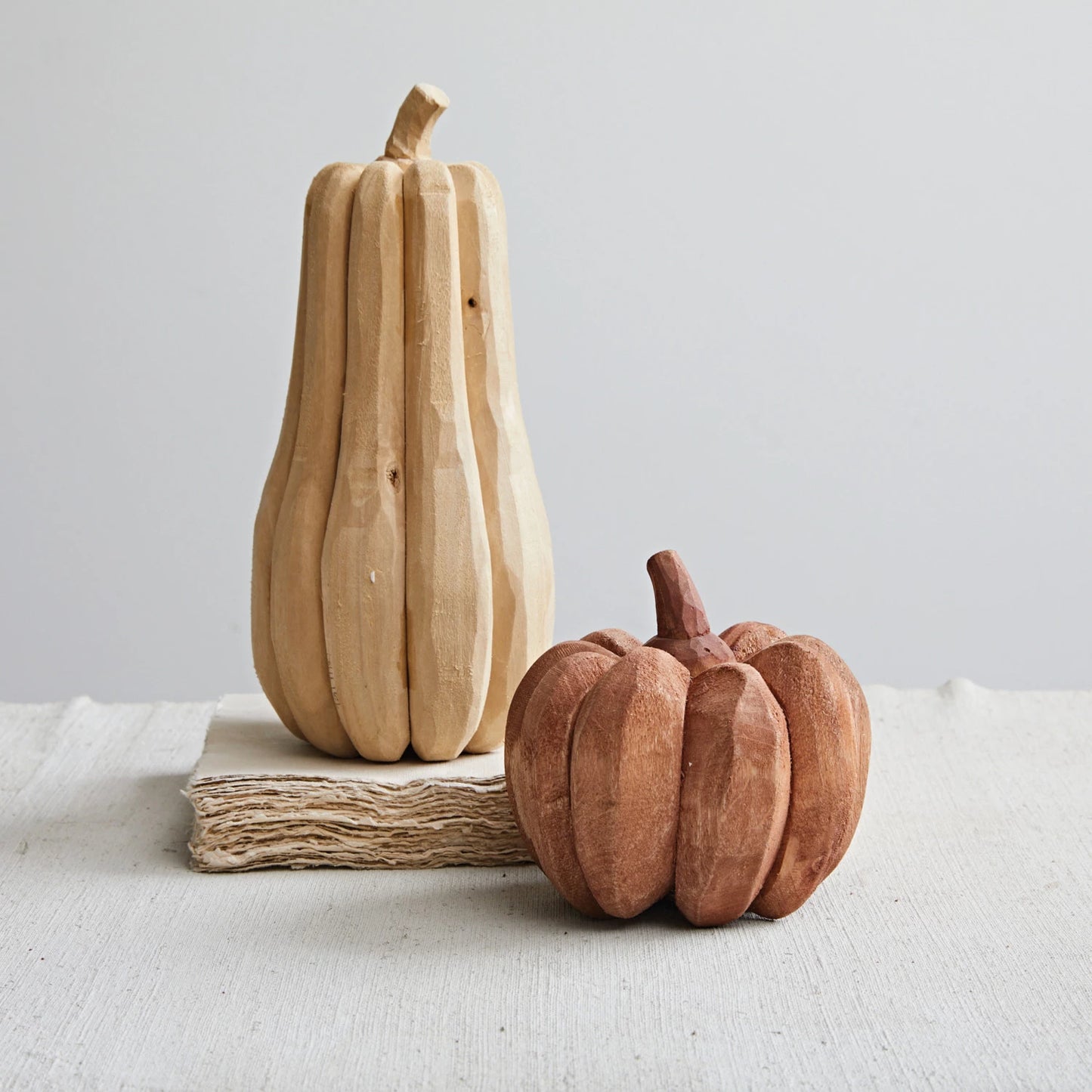 Orange Wooden Pumpkin