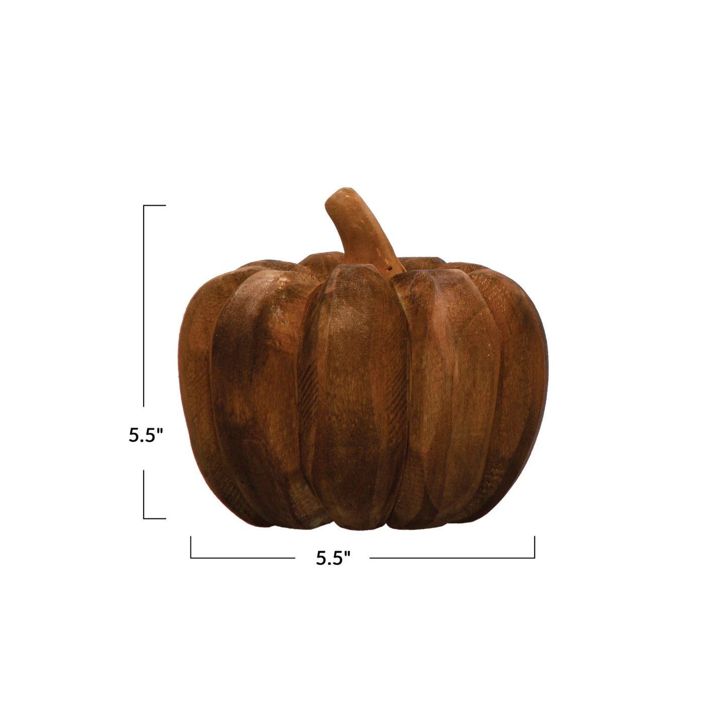 Orange Wooden Pumpkin