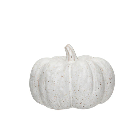 Cream Stoneware Pumpkin