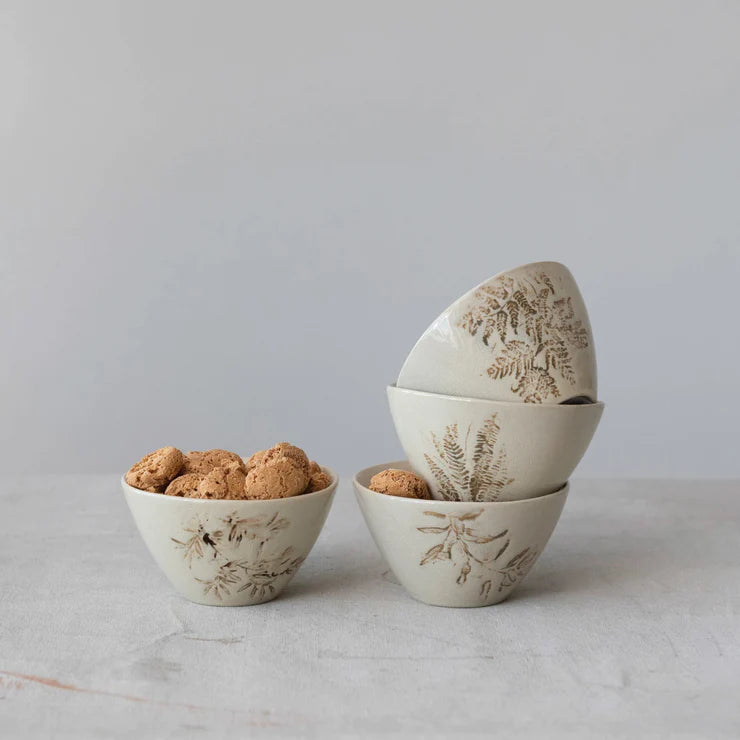 Floral Stoneware Bowl