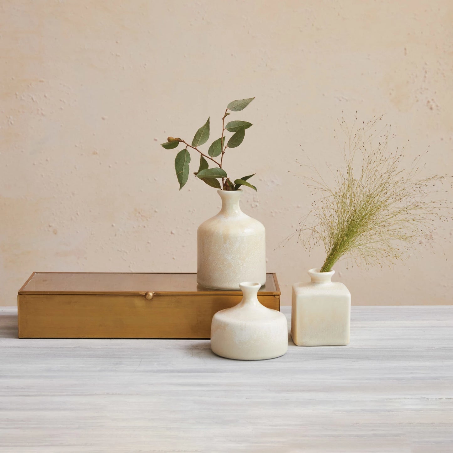 Small Cream Vases