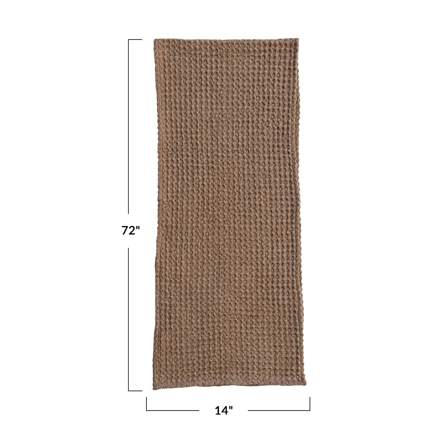 Brown Waffle Weave Table Runner