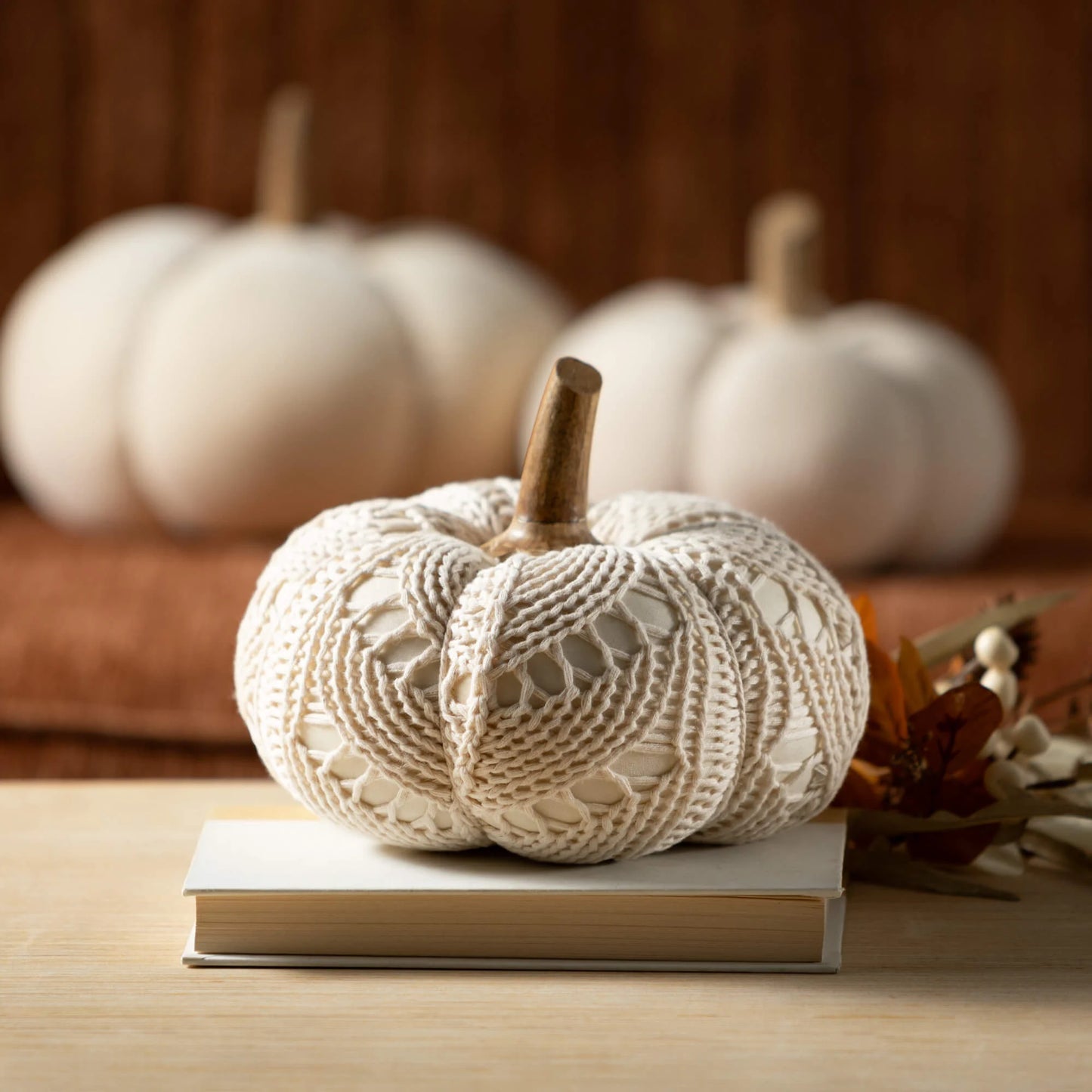 Boho Cream Pumpkins