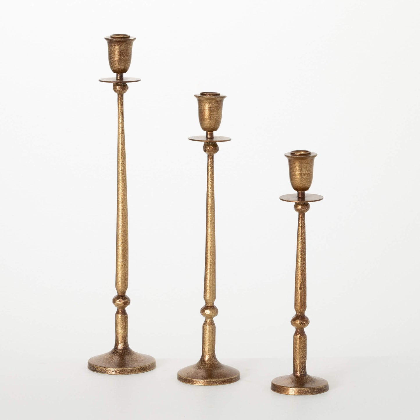 Oversized Antique Brass Tapers