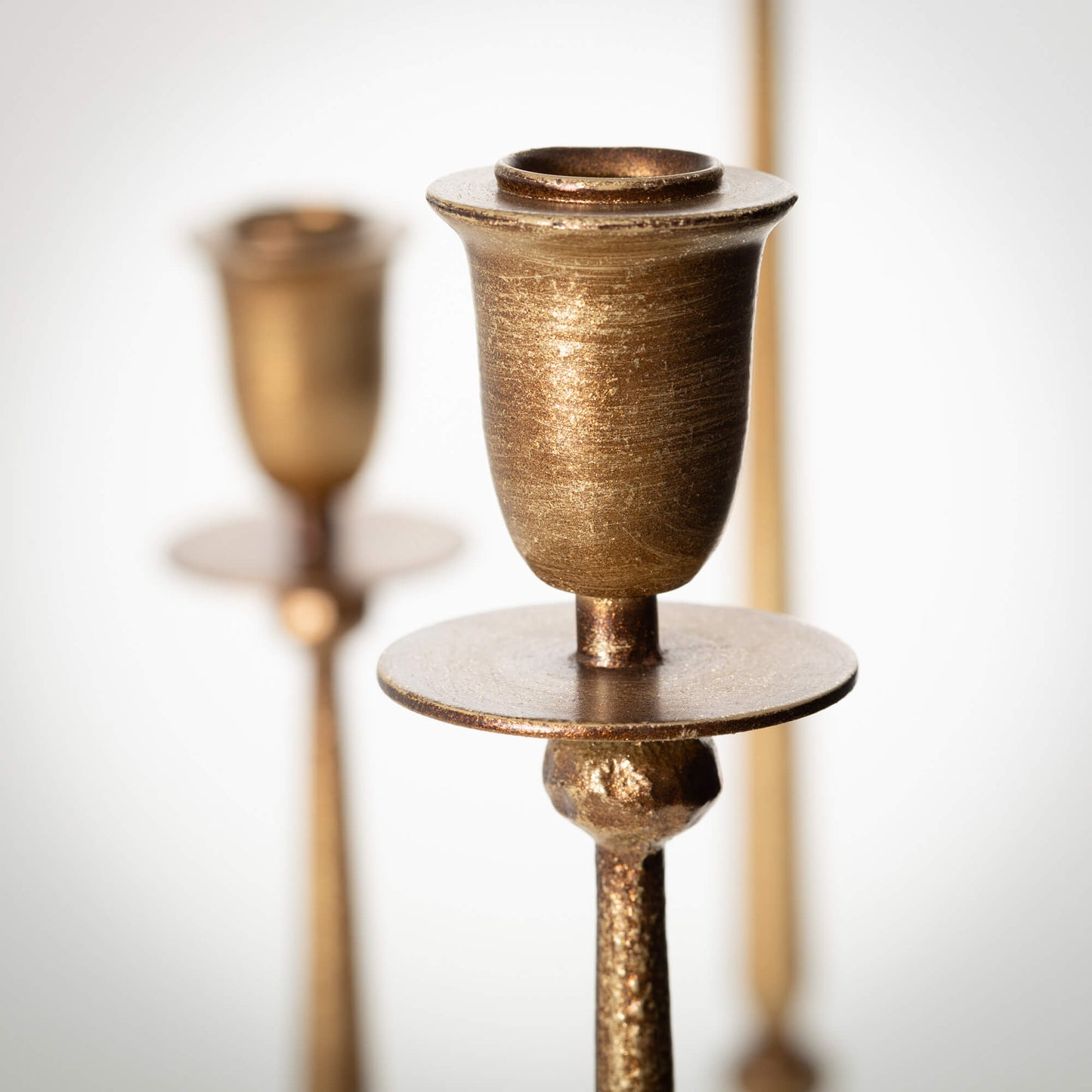 Oversized Antique Brass Tapers