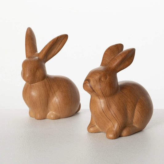 Wooden Sitting Bunny