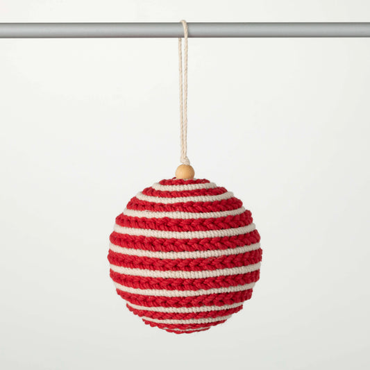 Red & White Striped Ornament