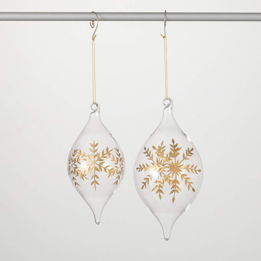 Gold Snowflake Onion Ornament