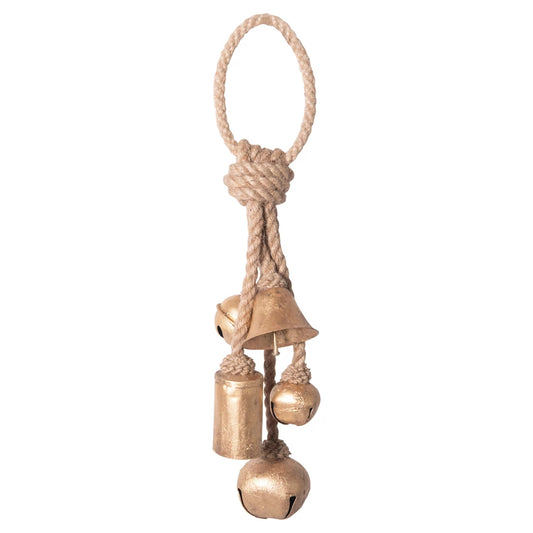 Gold Bells on Jute Hanger