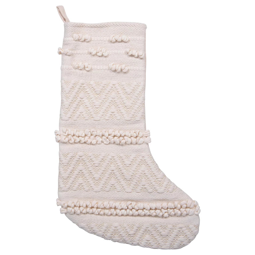 Woven Cream Stocking