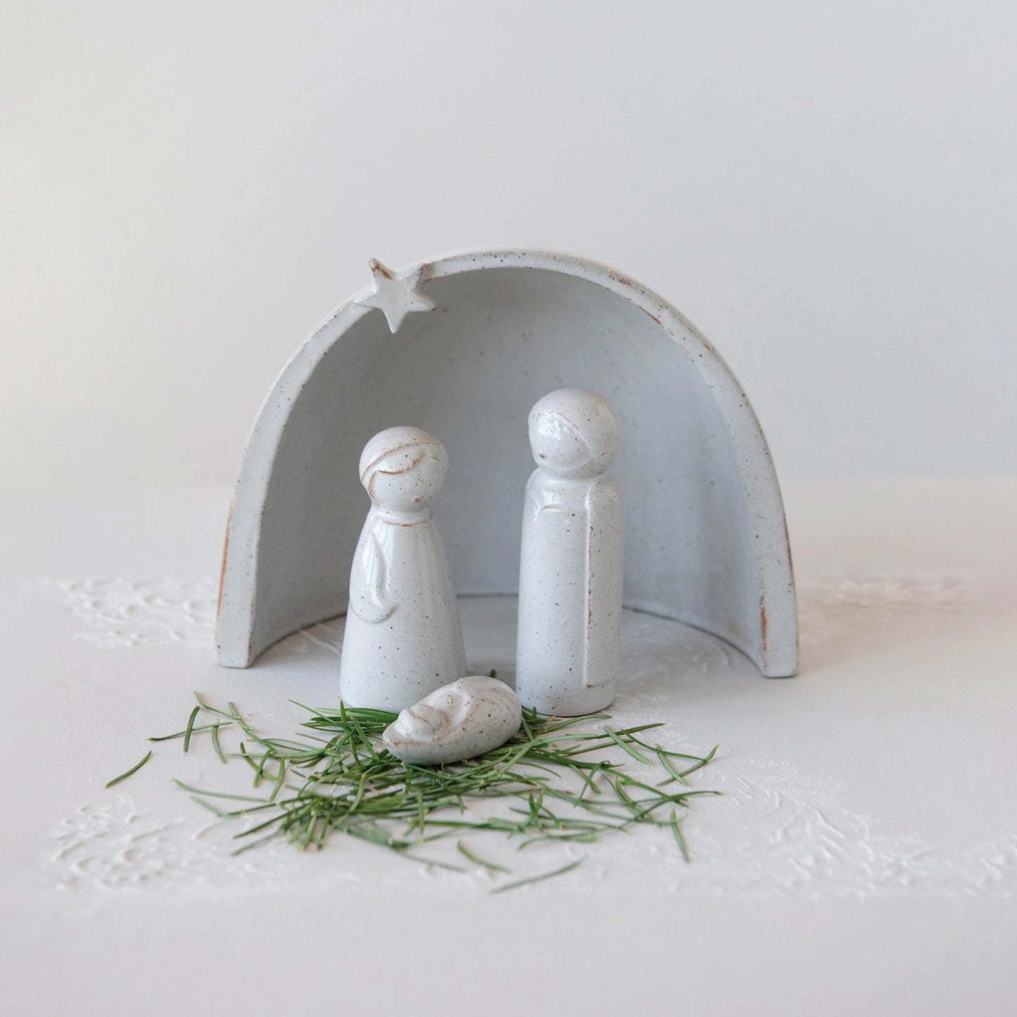 Stoneware Nativity