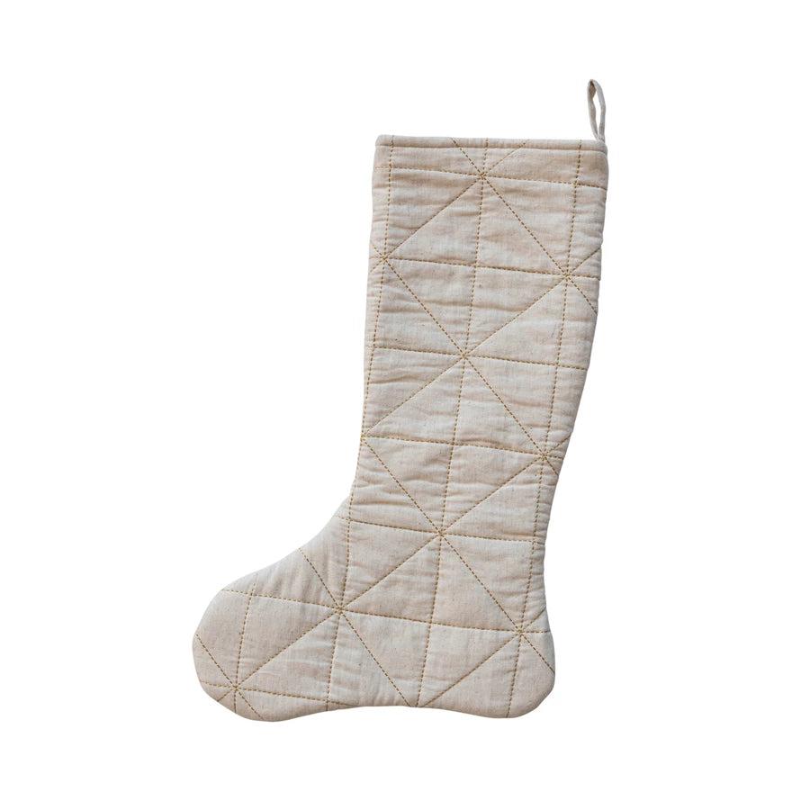 Quilted & Gold Thread Stocking