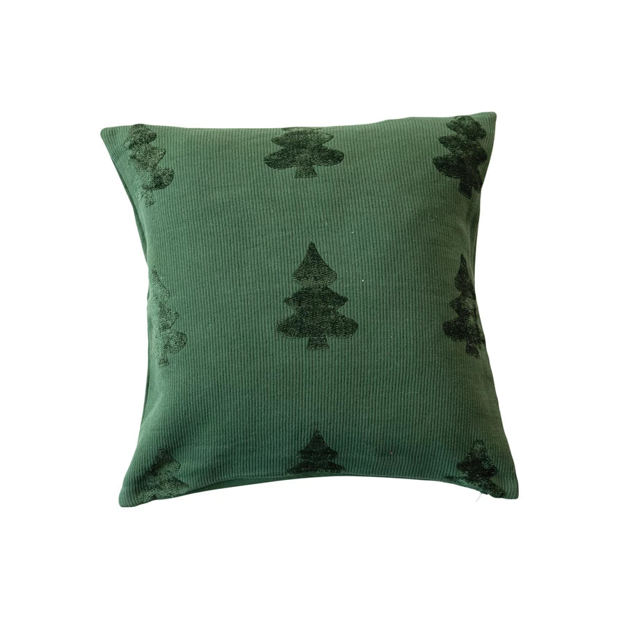 Green Holiday Throw Pillow