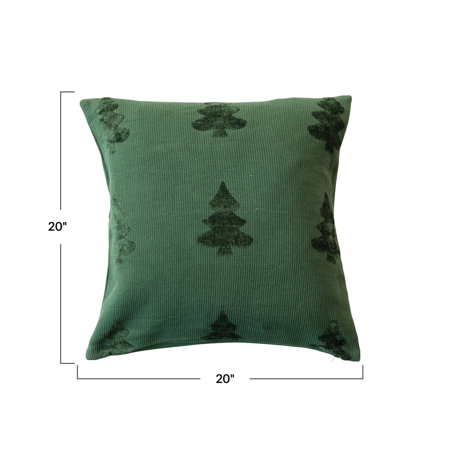 Green Holiday Throw Pillow