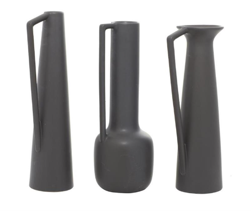Tall Charcoal modern Vases