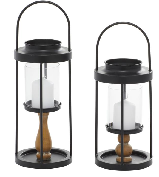 Black Contemporary Lantern