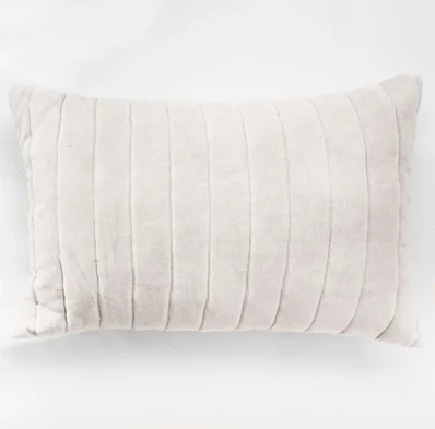 Beige Velvet Pillow