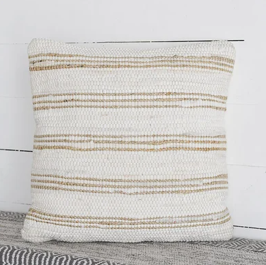 Tan & White Stripped Pillow