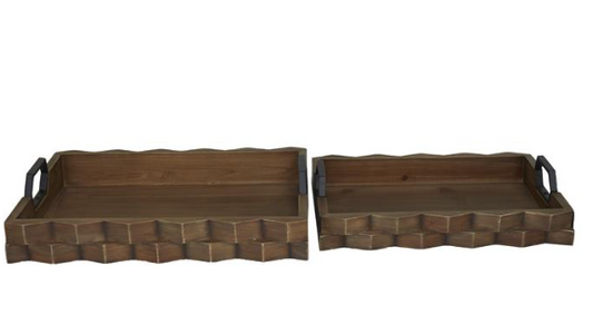 Brick Style Wood Tray
