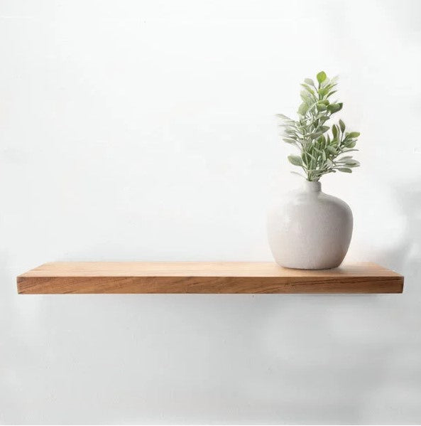 Wood Shelf with Iron Bracket