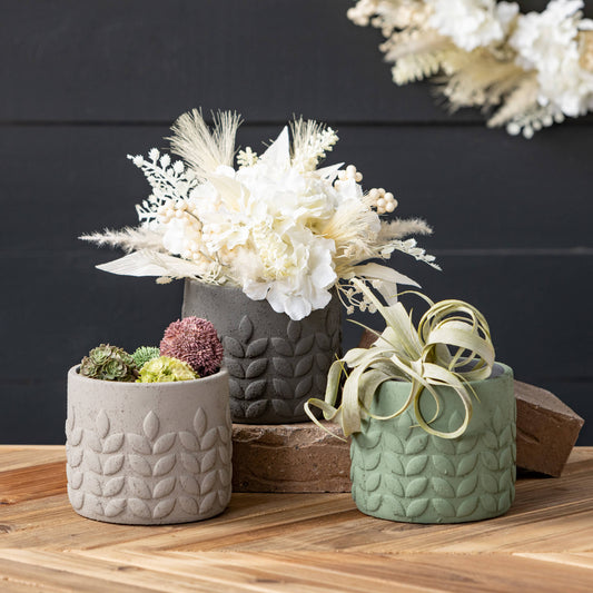 Neutral Leaf Tones Pots