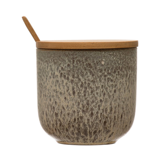 Cream Jar w/ Bamboo Lid